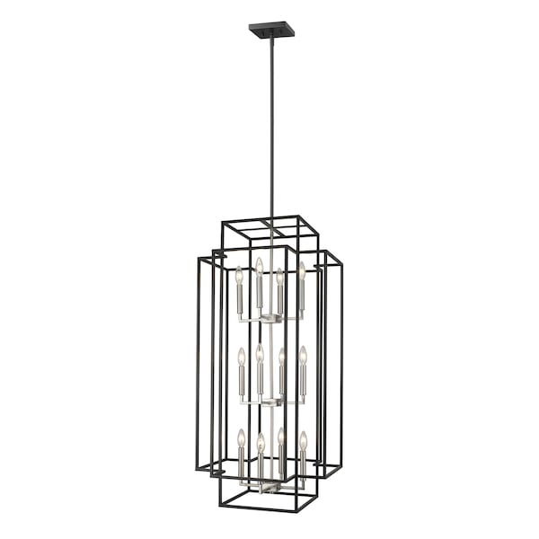 Z-Lite Titania 12 Light Pendant, Black 454-42BK-BN - main